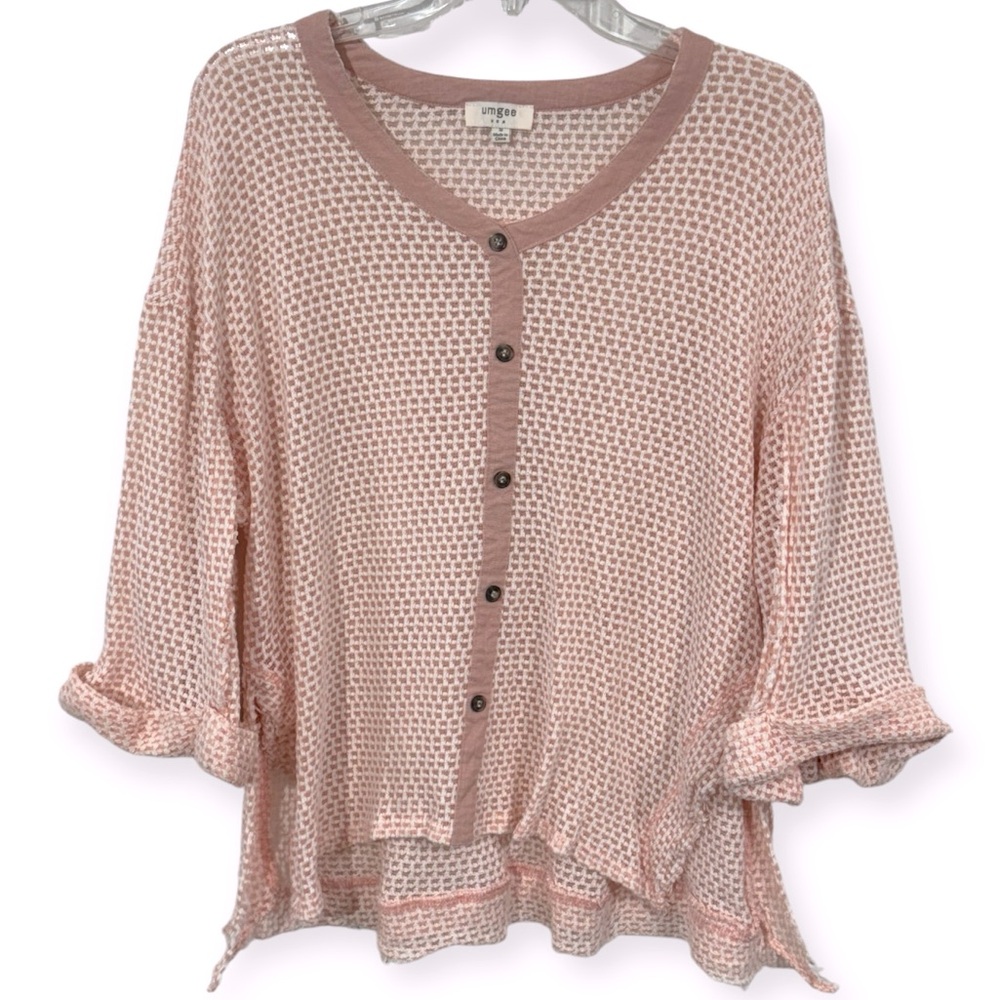 Umgee Pink Button-Down Blouse